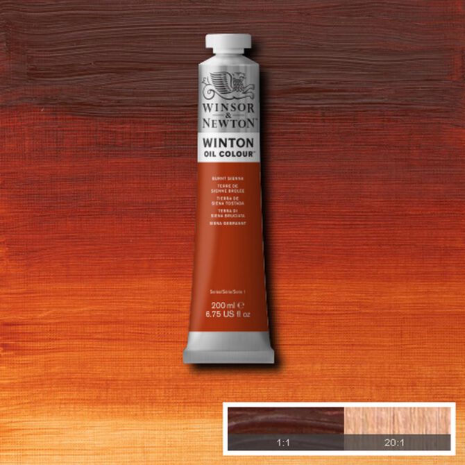 W&N Winton Olieverf 200ml - 074 Burnt Sienna