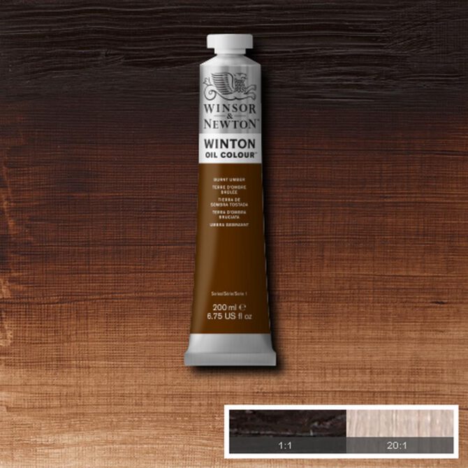 W&N Winton Olieverf 200ml - 076 Burnt Umber