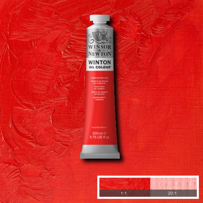 W&N Winton Olieverf 200ml - 095 Cadmium Red Hue