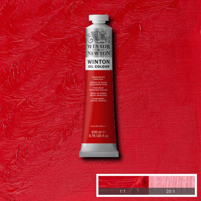 W&N Winton Olieverf 200ml - 098 Cadmium Red Deep Hue