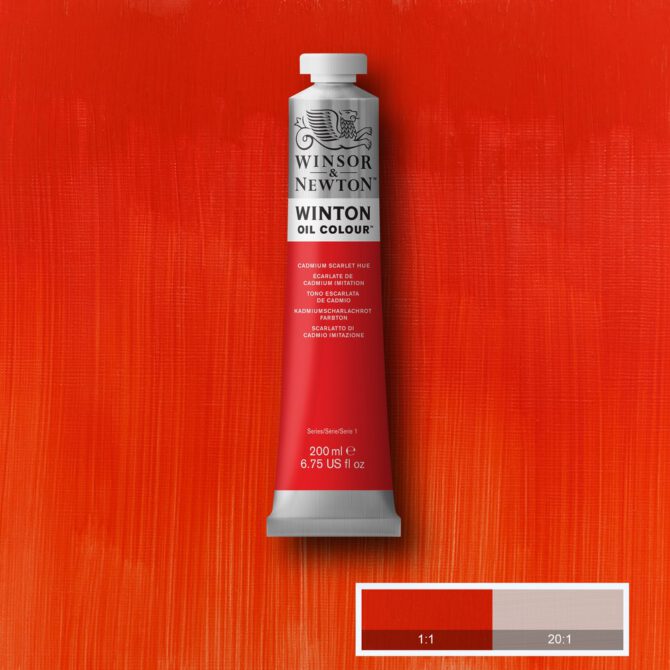 W&N Winton Olieverf 200ml - 107 Cadmium Scarlet Hue (NEW)