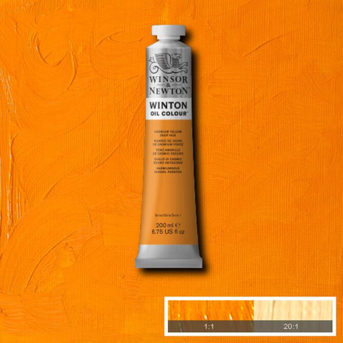 W&N Winton Olieverf 200ml - 115 Cadmium Yellow Deep Hue