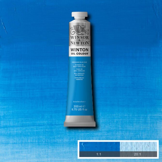 W&N Winton Olieverf 200ml - 138 Cerulean Blue Hue