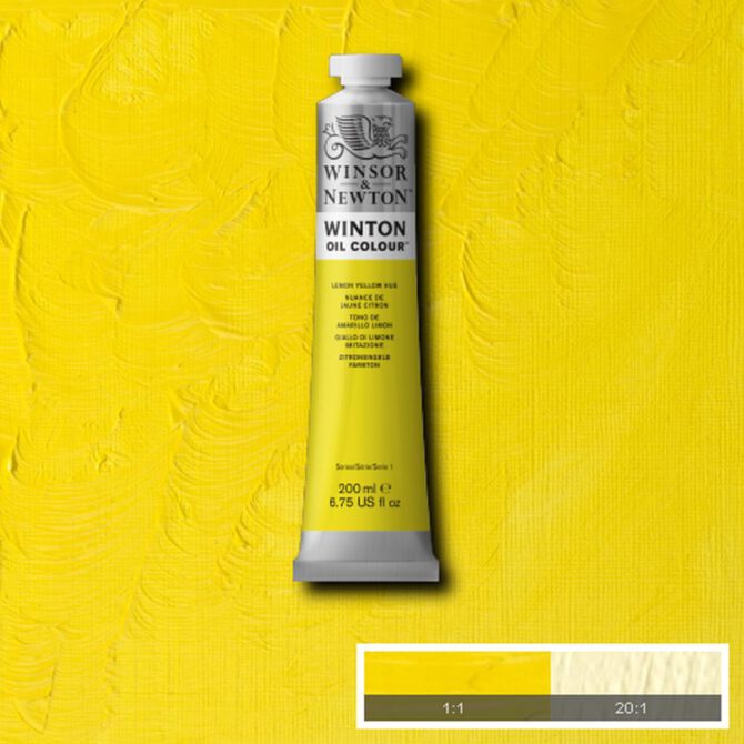 W&N Winton Olieverf 200ml - 346 Lemon Yellow Hue