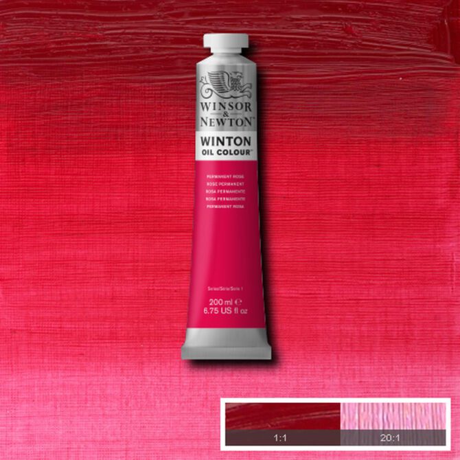 W&N Winton Olieverf 200ml - 502 Permanent Rose