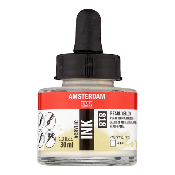 Amsterdam acryl Inkt 30ml 818 parelgeel