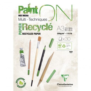 Clairefontaine PaintON Mix media RECYCLED - 250gram 30vel - Blok A3