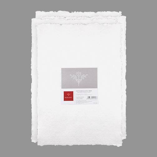 Handgeschept/Handmade paper wit 300 grs, 100% katoen 300grs 10 vel 30x42cm