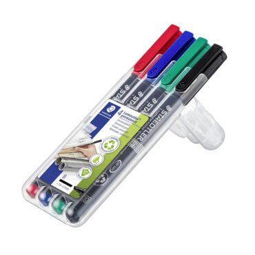 Staedtler Lumocolor permanent pen set 4 kleuren - Breed