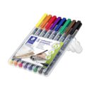 Staedtler Lumocolor permanent pen set 8 kleuren - Superfijn 0,4mm