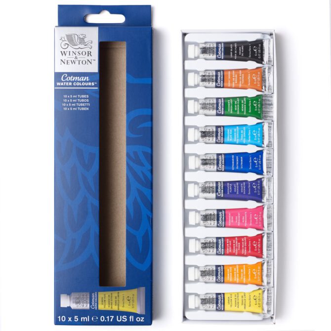 W&N Cotman Watercolour - SET 10x5ml tubes