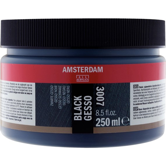Amsterdam 3007 Gesso 250ml - Zwart