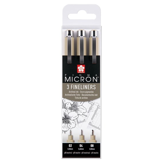 Bruynzeel Pigma Micron 3 Fineliners - documentechte inkt