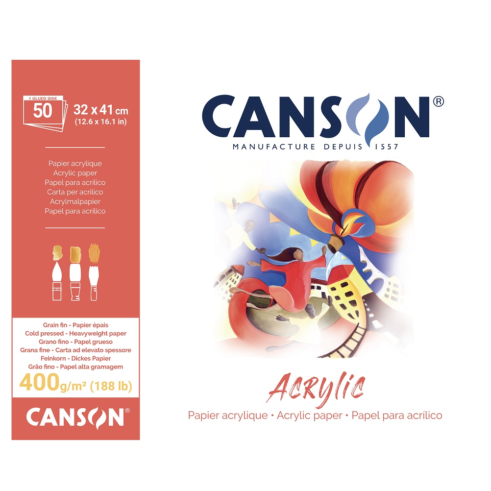 Canson acrylverfblok 400gram 50 VEL - 32x41cm
