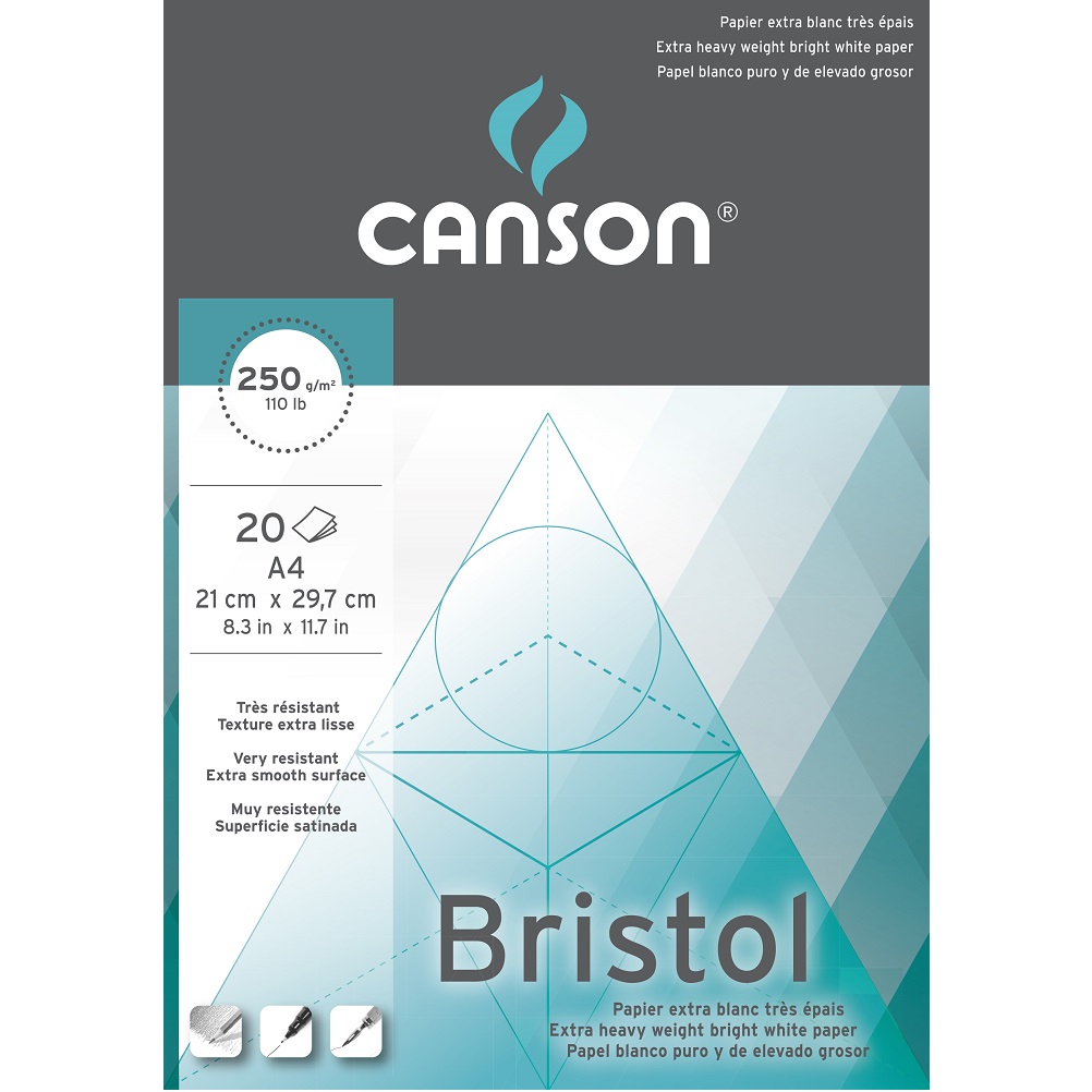 Canson Bristol grafisch tekenblok 250gram - A4