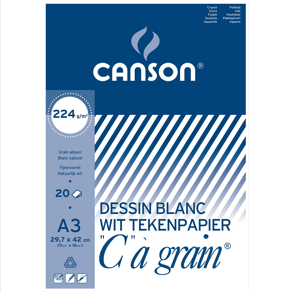 Canson "C"a Grain tekenblok 224gram - A3