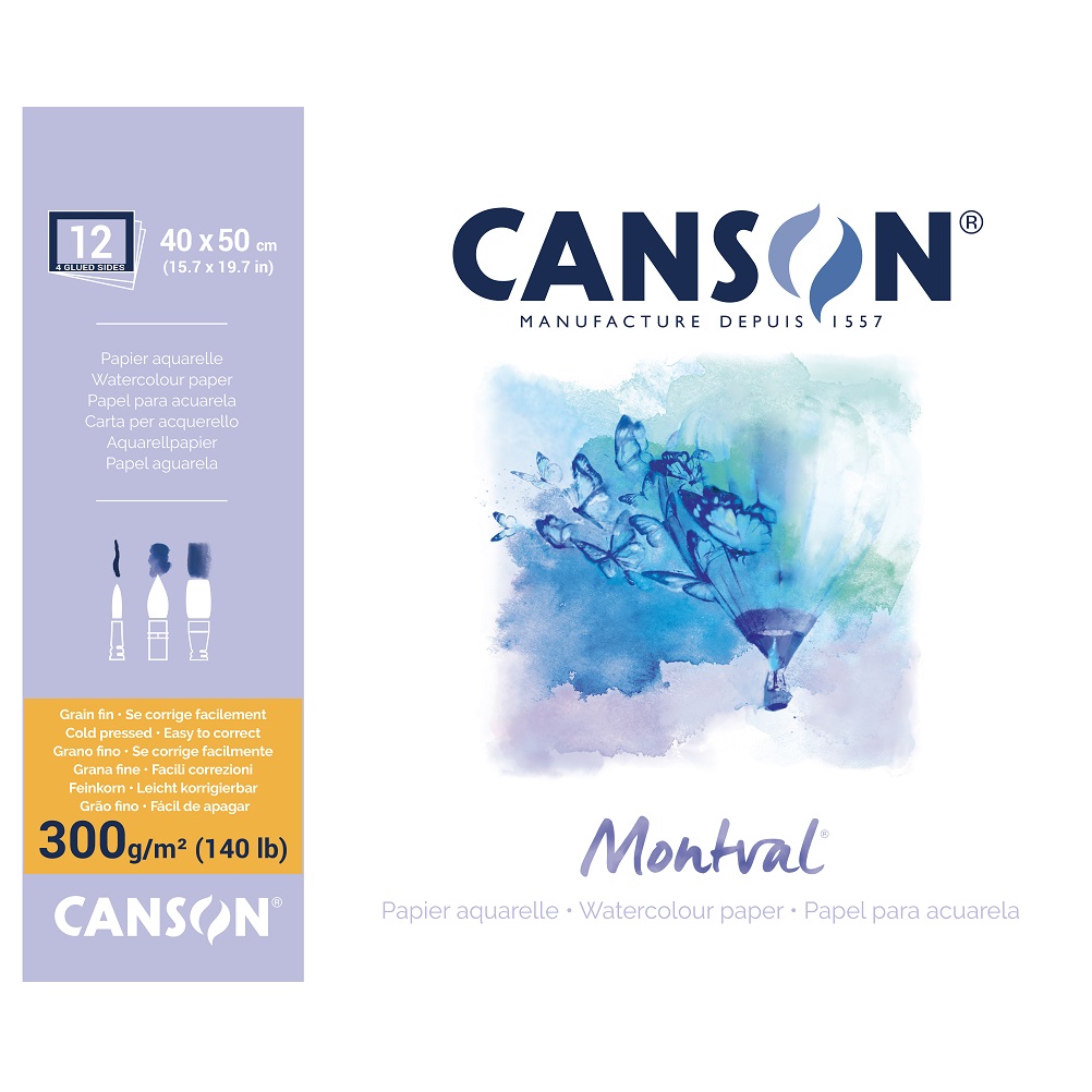 Canson Montval aquarel blok 40x50cm 300gr 12 vel