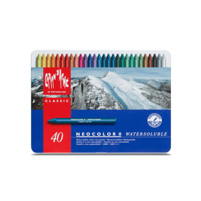 Caran d’Ache Neocolor II aquarel waspastel – SET 40 kleuren