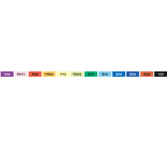 Copic marker - SET 12 Basic kleuren