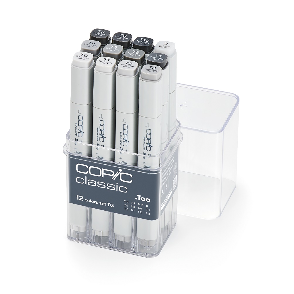 Copic marker - SET 12 Toner Gray