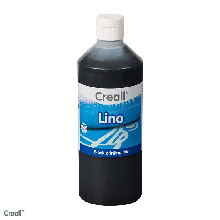 Creall Lino Blockprint Waterbasis 500ml - 009 Zwart