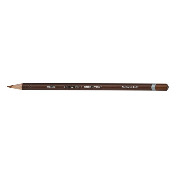 Derwent Coloursoft kleurpotlood 600 Mid brown