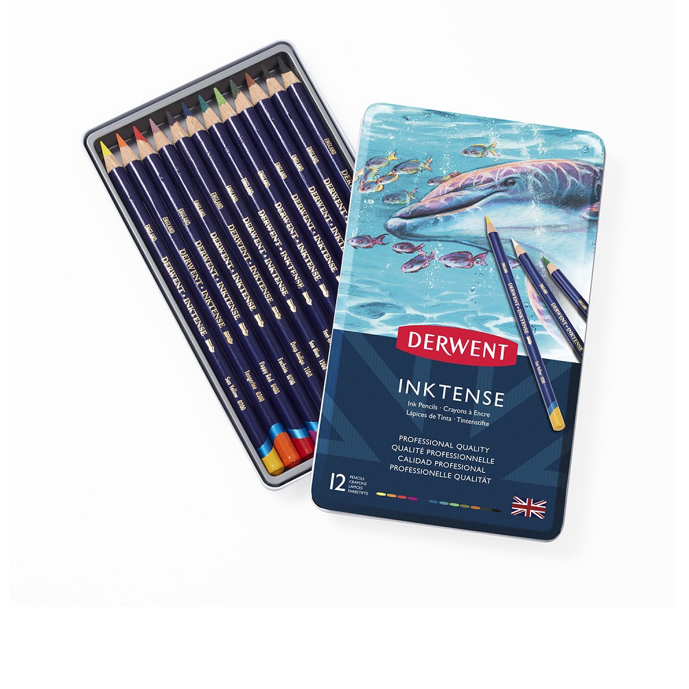 Derwent Inktense aquarelpotloden set 12 kleuren