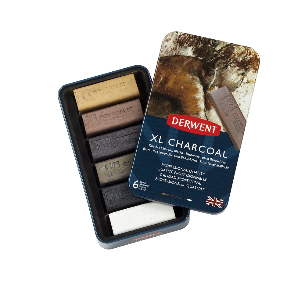 Derwent XL Charcoal - 6 blocks