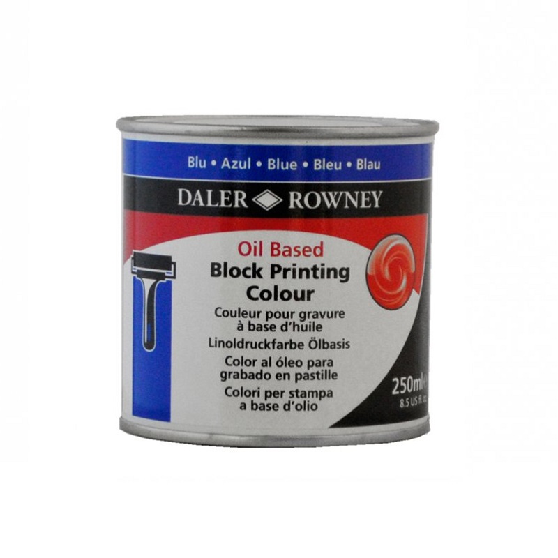 DR Blockprint Oilbased blik 250ml - 100 Blue