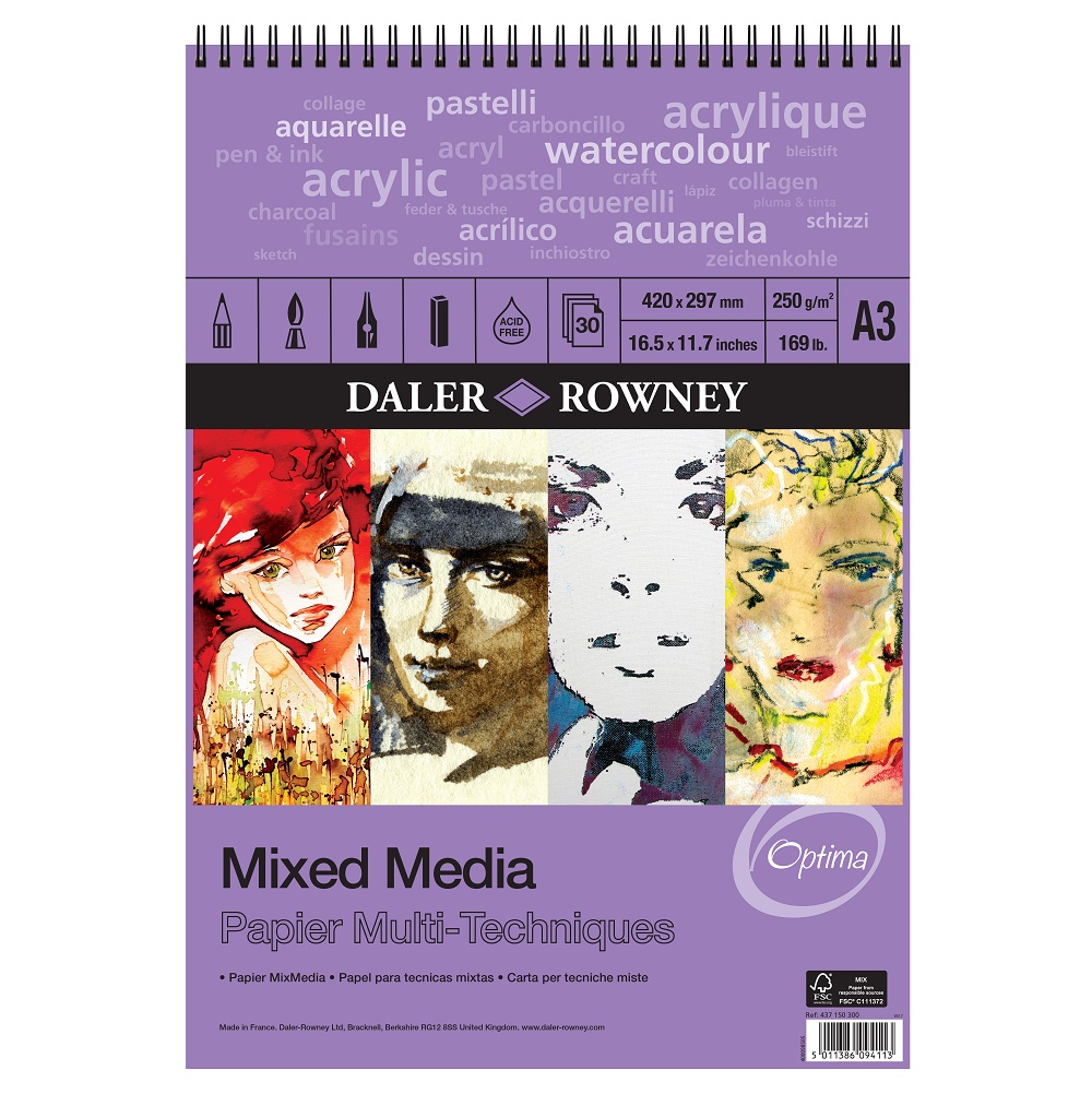 DR Mixed Media papier 250gram 30vel - Blok A3