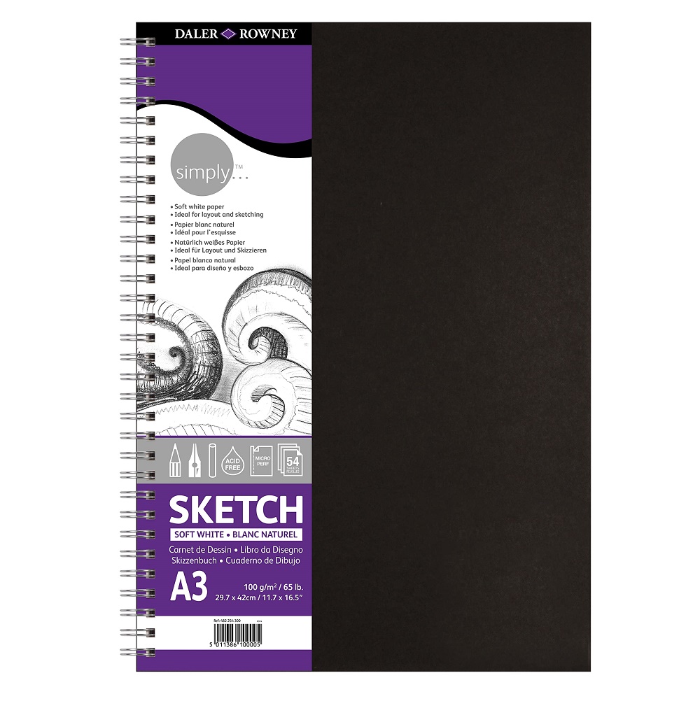DR SIMPLY Sketchbook 100gram 54vel - Spiraal A3