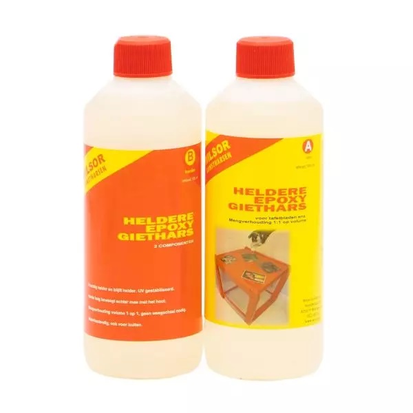 Epoxy Giethars 2 componenten helder - 2 x 500ml