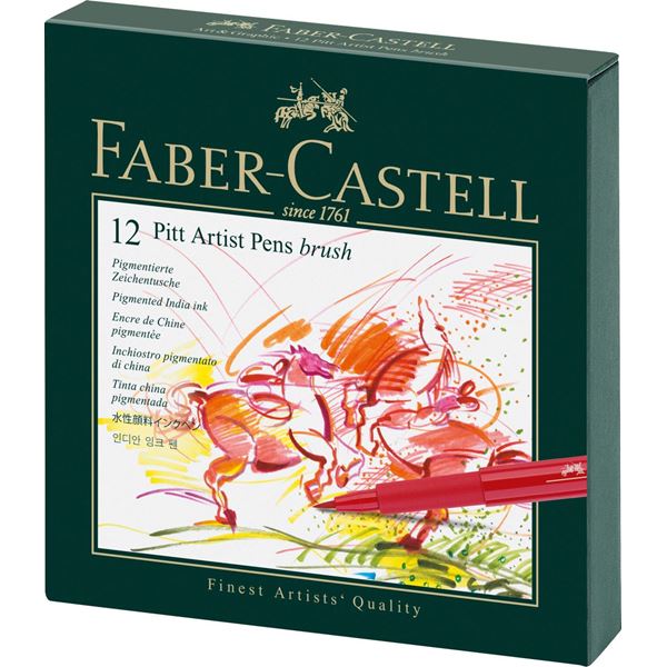 Faber Castell Pitt Artist Pen Brush - STUDIOBOX 12 kleuren