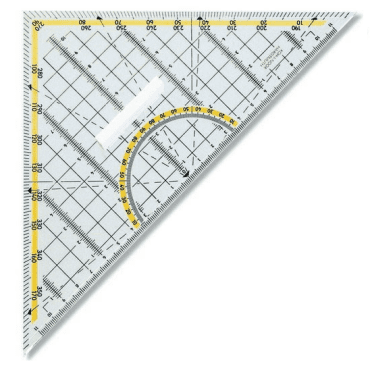 Geodriehoek met grip KIN - 22 cm.