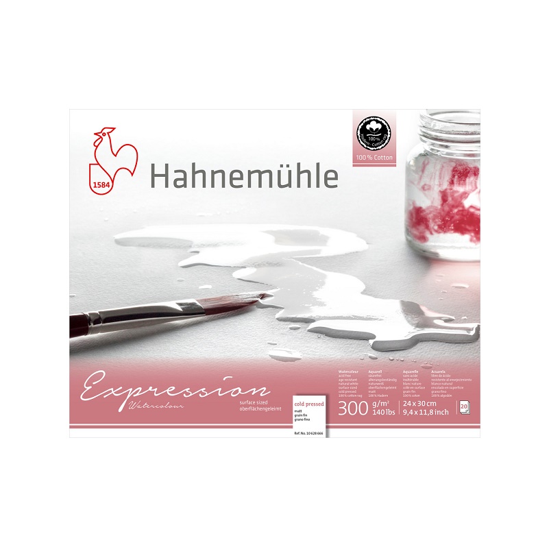 Hahnemuhle Expression Aquarelblok 300gram 20vel – 24x30cm