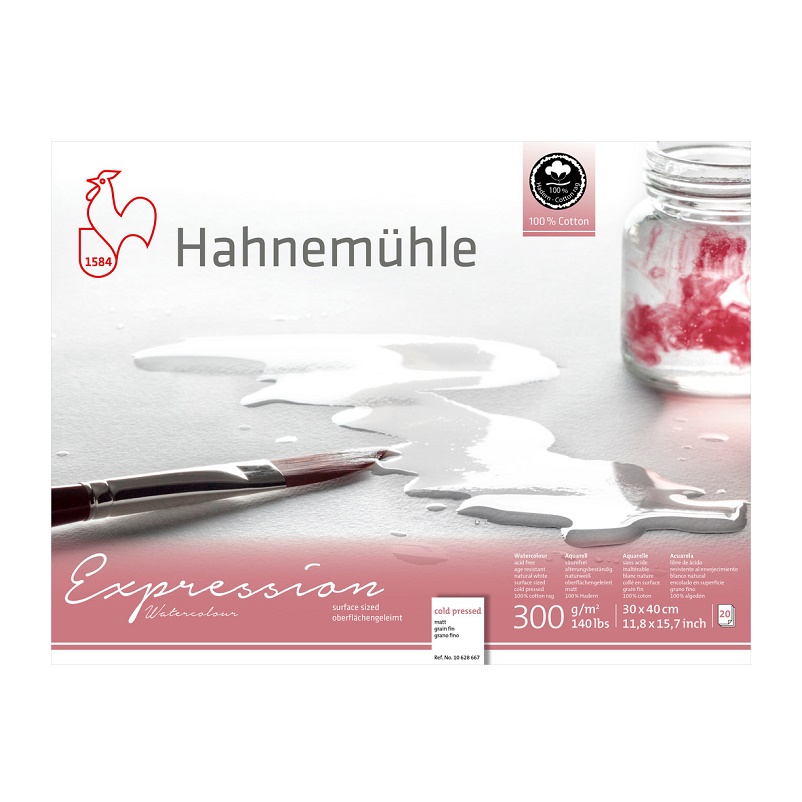 Hahnemuhle Expression Aquarelblok 300gram 20vel – 30x40cm