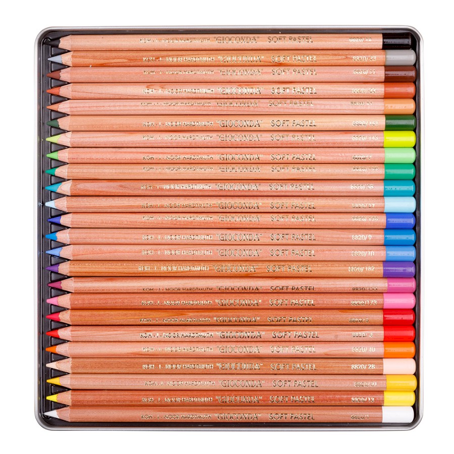 Koh I Noor Gioconda Pastelpotloden - SET 24 kleuren