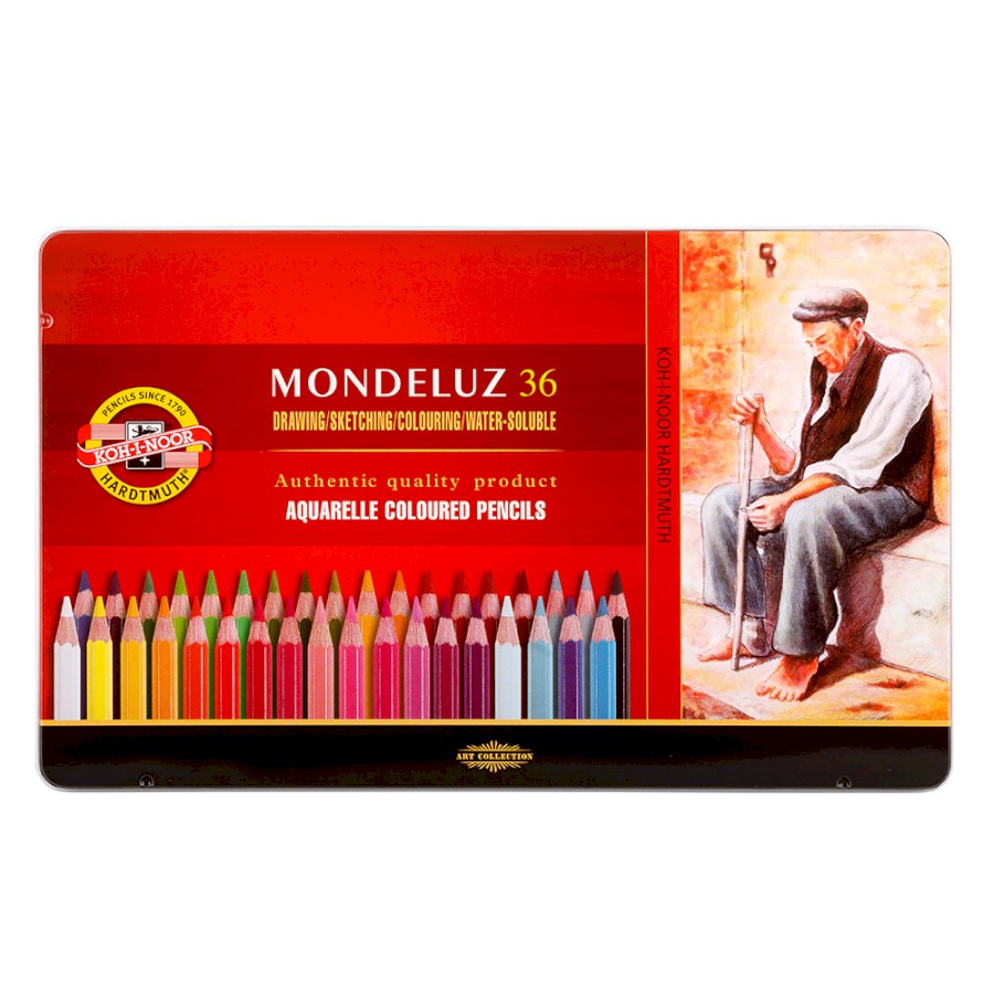 Koh I Noor Mondeluz GOLD aquarelpotlood - SET 36 Algemeen