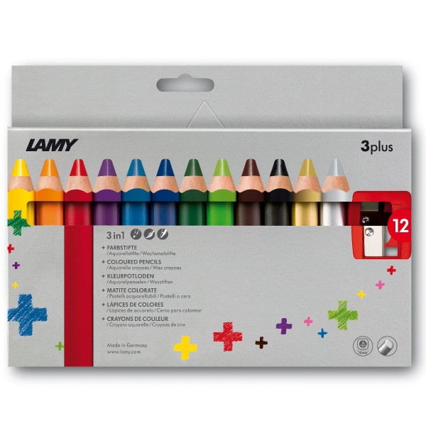 Lamy 3Plus kleurpotloden set - 12 stuks