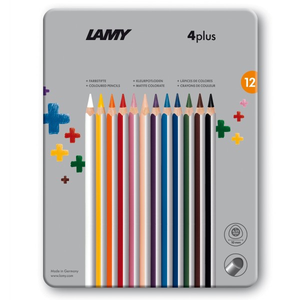 Lamy 4Plus kleurpotloden set - 12 stuks metalen doos