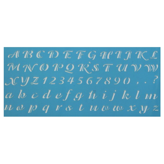 lettersjabloon cursief 15mm