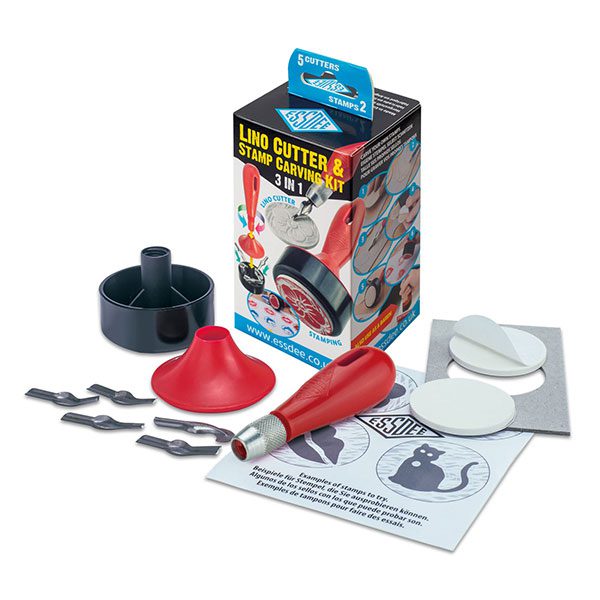 Lino Cutter & Stamp Carving Kit 5 mesjes