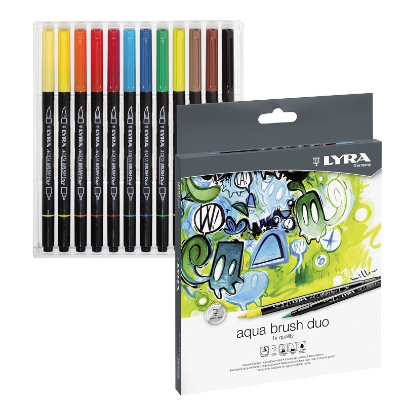 Lyra Aqua Brush Duo - SET 12 kleuren