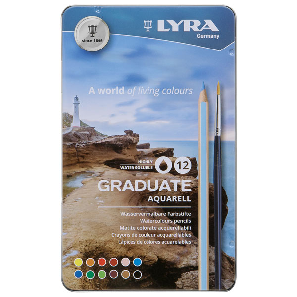 Lyra Graduate Aquarelpotloden - SET 12 kleuren