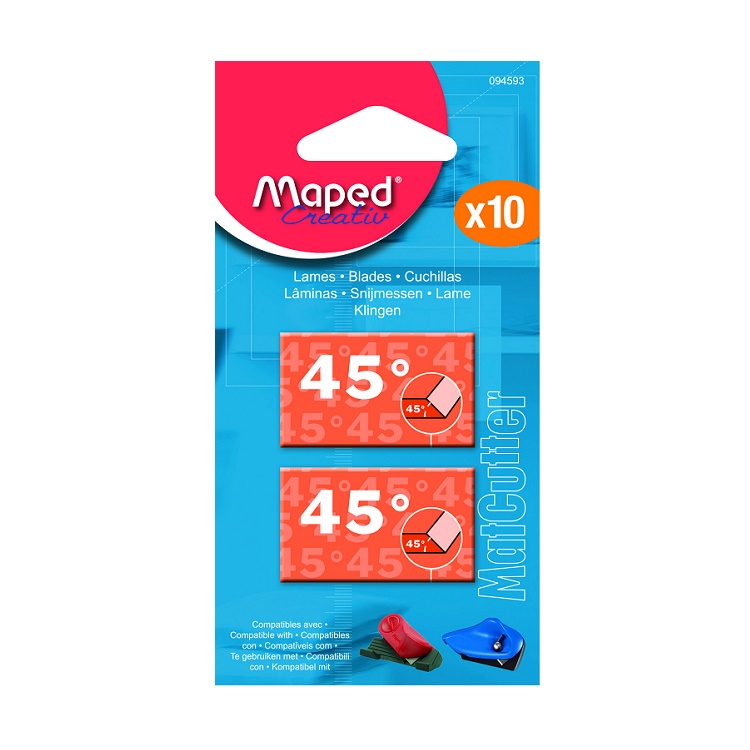 Maped reserve mesjes 45 graden snijder - 10 stuks