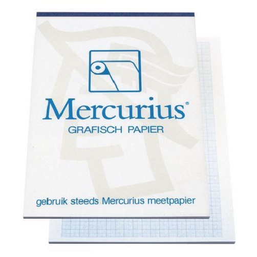 Mercurius isometrisch papier 5mm diagonaalruit A4 blok 50vel
