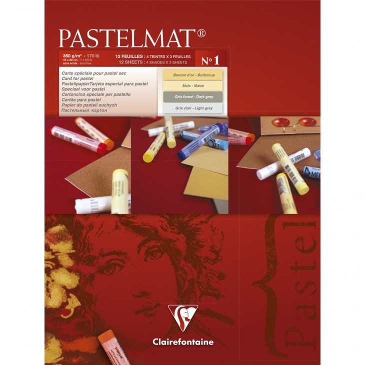 Pastelmat pastelblok, 360gram, 12vel - 18x24cm no. 1