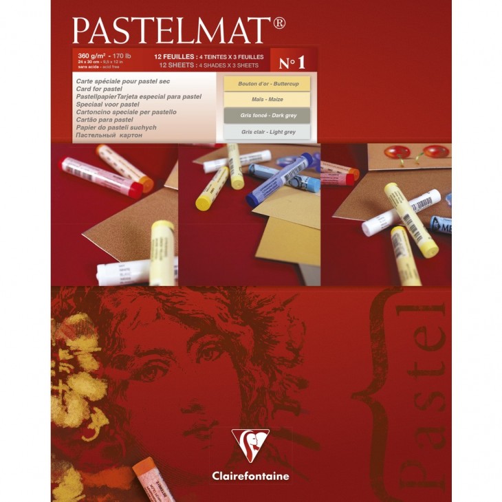 Pastelmat pastelblok, 360gram, 12vel - 24x30cm no. 1