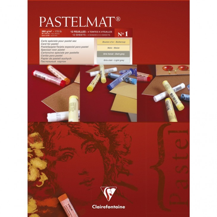 Pastelmat pastelblok, 360gram, 12vel - 30x40cm no. 1