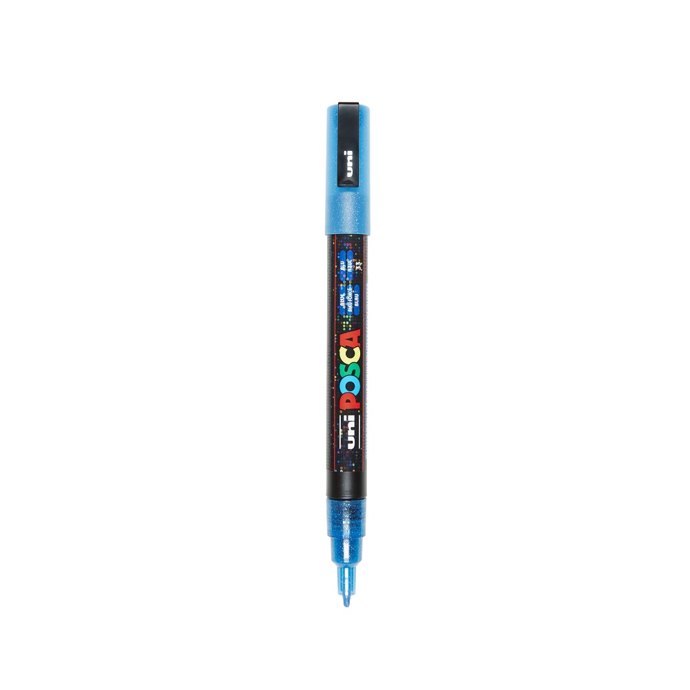 Posca Markers PC3M 0,9-1,3mm - GLITTER donkerblauw